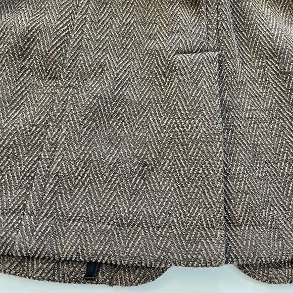 Lole Tweed Brown Herringbone Jacket Size Medium 8-10 - Picture 13 of 14
